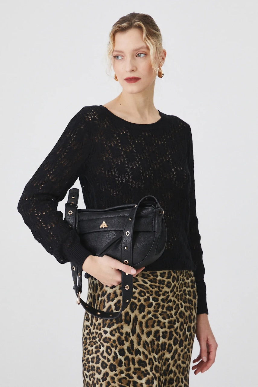 Pulover Medicine za žene, boja: crna, topli