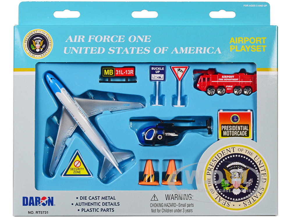 "Air Force One - United States of America" Airport Playset of 10 pieces Diecast Model by Daron