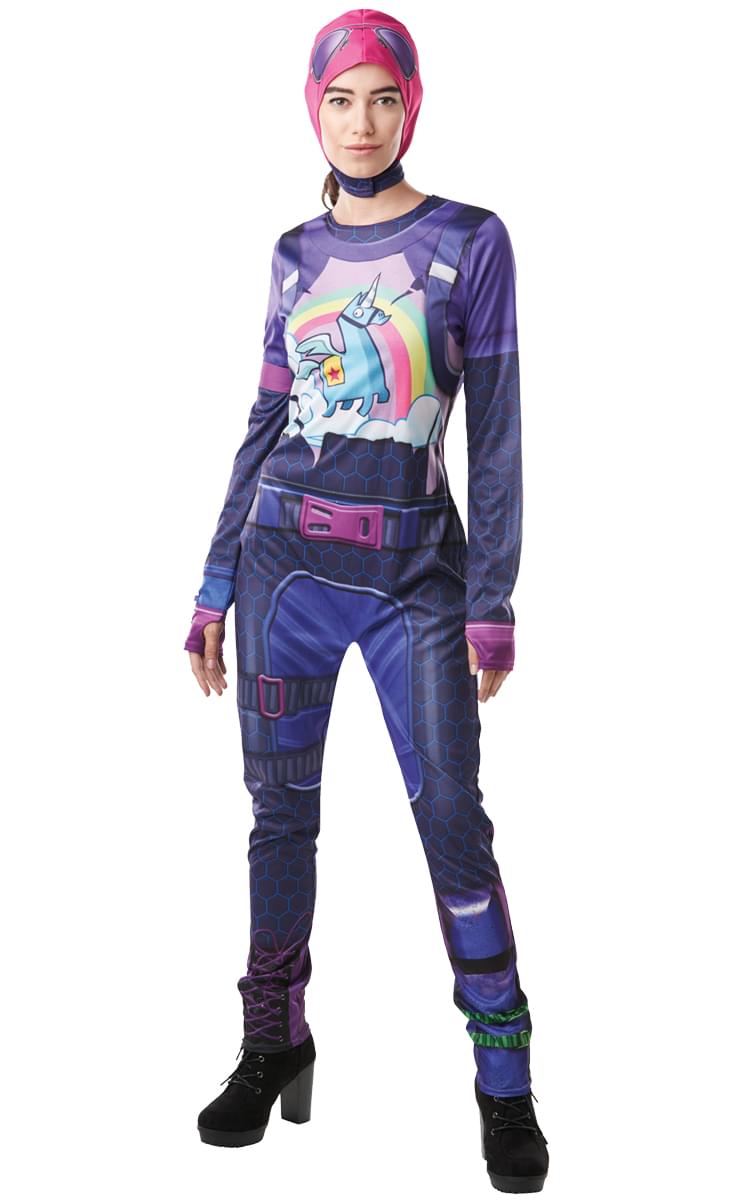 Fortnite Brite Bomber Adult Costume Jumpsuit w- Cap & Accessories