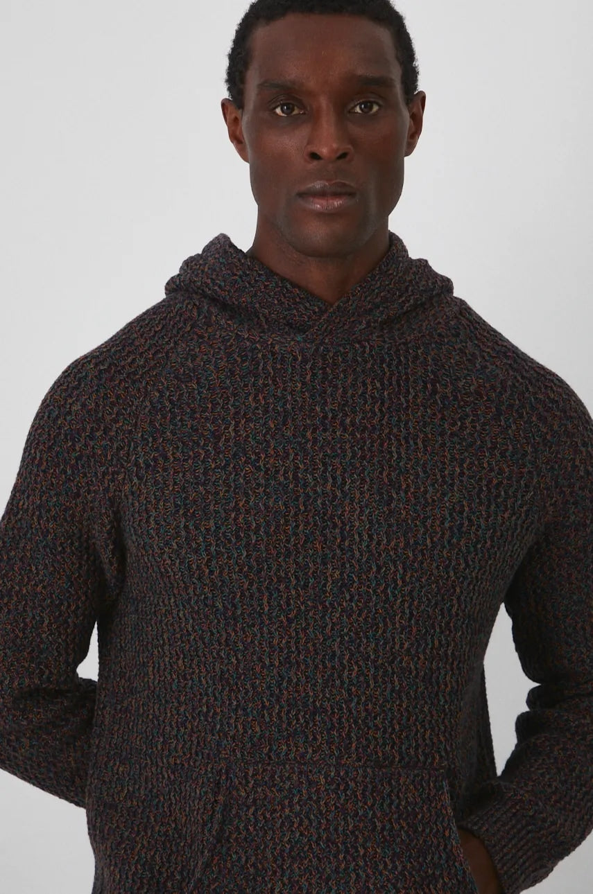 Pamučni pulover Medicine za muškarce, boja: ljubičasta, tople