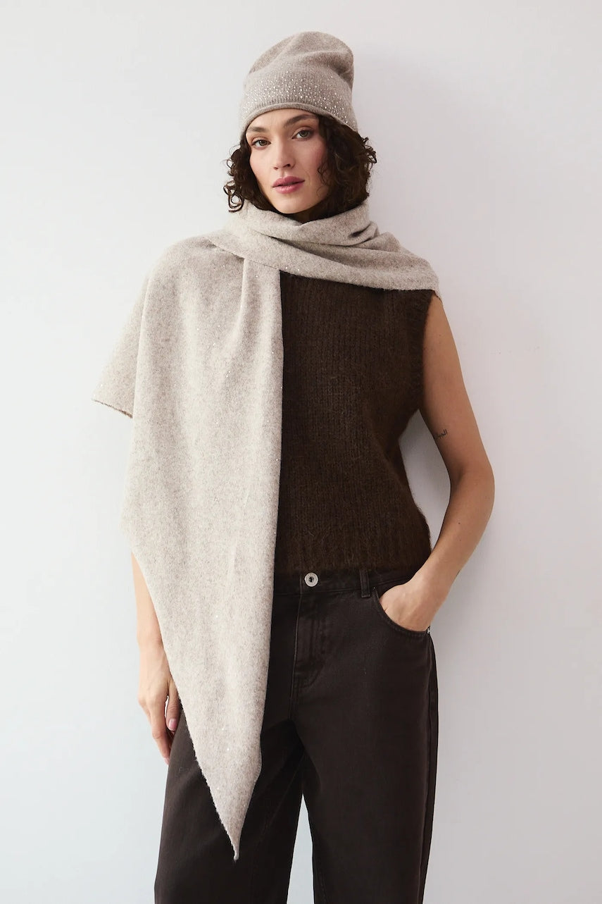 Kapa Medicine boja: bež, od tanke pletenine