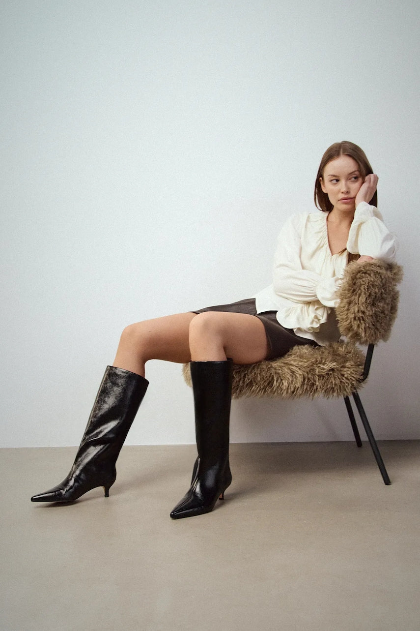 Čizme Medicine boja: crna, s tankom potpeticom