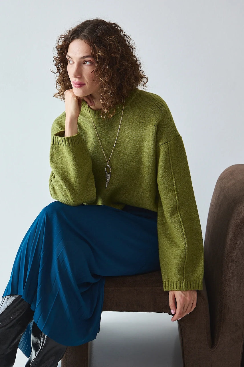 Pulover Medicine boja: zelena, tople