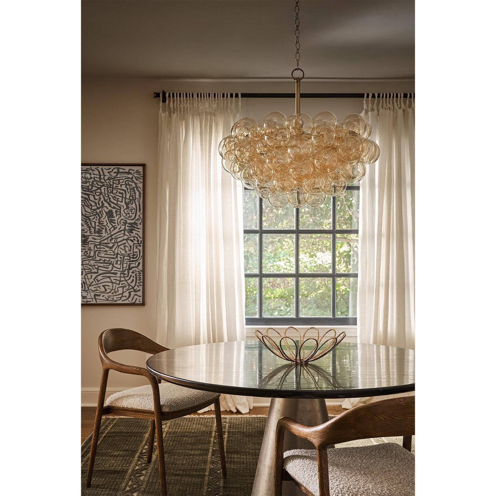 Regina Andrew Bubbles 28 Inch Chandelier Bubbles - 16-1044NB-AMB - Modern Contemporary