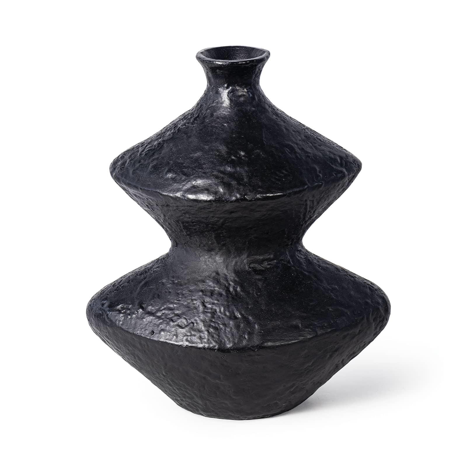 Regina Andrew Poe Metal Vase (Black) Vase-Urn Poe - 20-1444BLK - Transitional
