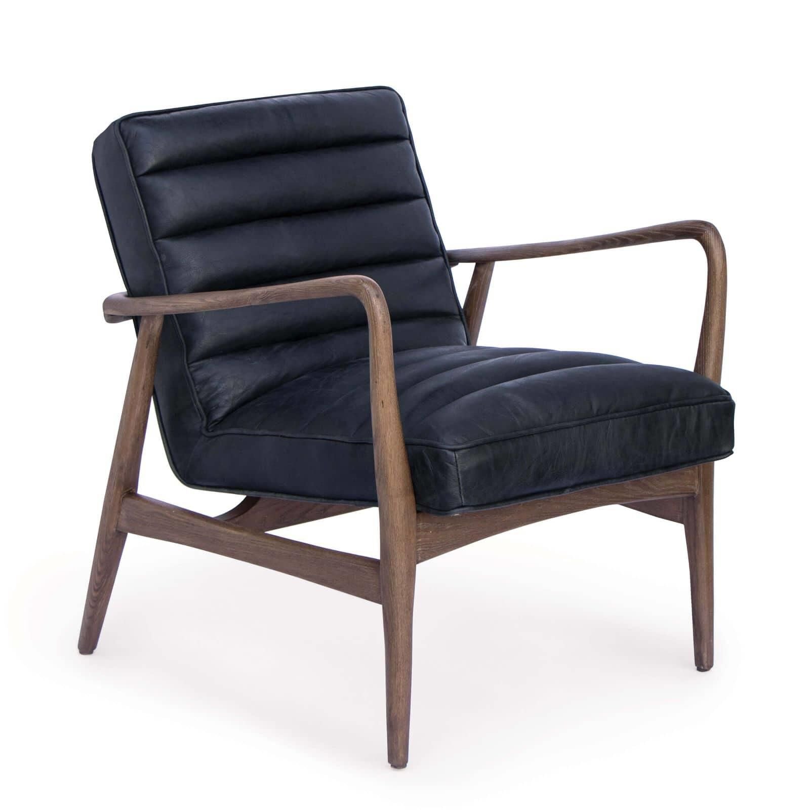 Regina Andrew Piper Accent Chair Piper - 32-1093BLK - Mid-Century Modern