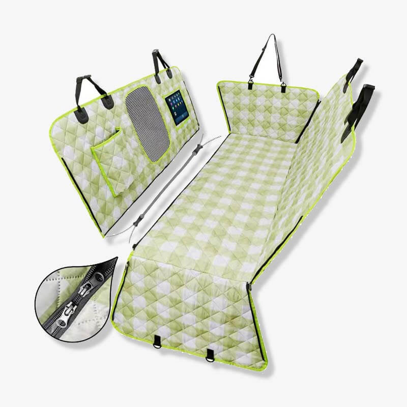 Cationic Fabric Oxford Fabric Waterproof Scratch Resistant Dog Car Seat Cover, Green