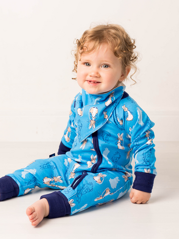 Blade & Rose Peter Rabbit Navy Zip-Up Romper 0-3 Months Matron Inn