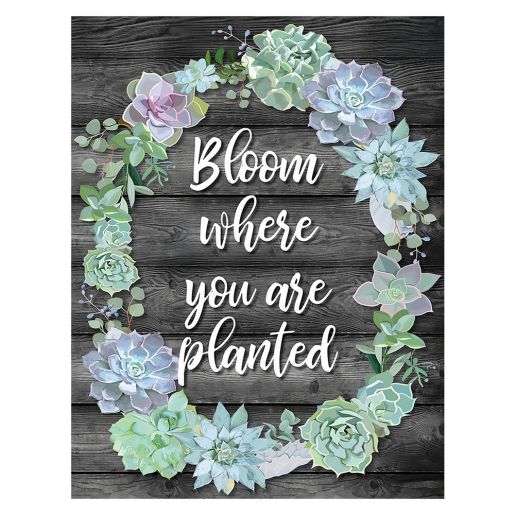 Simply Stylish Bloom Where You Are Planted Chart - 1 Poster