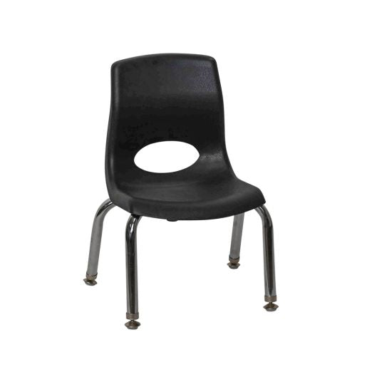 MyPosture 8" Child Chair Black-Chrome Leg and Swivel Glide