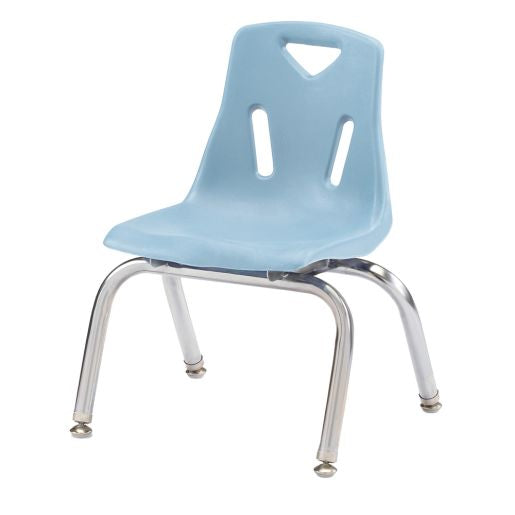 Berries® 10"H Stacking Chairs with Chrome Legs - Coastal Blue
