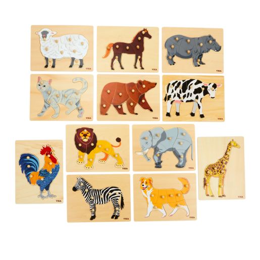 Montessori Puzzle Animals Kit - Set of 12