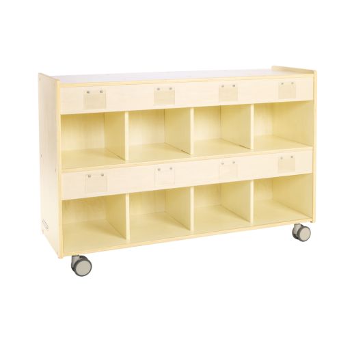 Environments® Mobile 8-Section Storage with Name Plates - Assembled