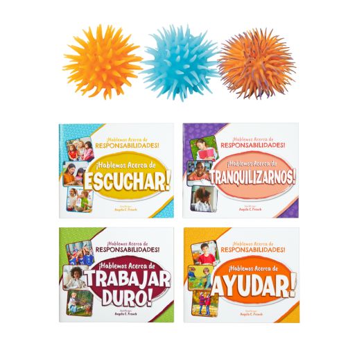 Excellerations® Responsibility Spanish Book Set with Fidgets - 4 books 4 fidgets