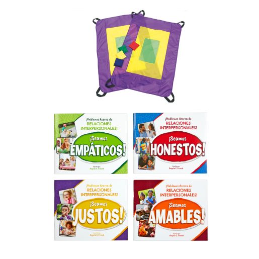 Excellerations® Relationship Spanish Books & Parachute Game - 4 books