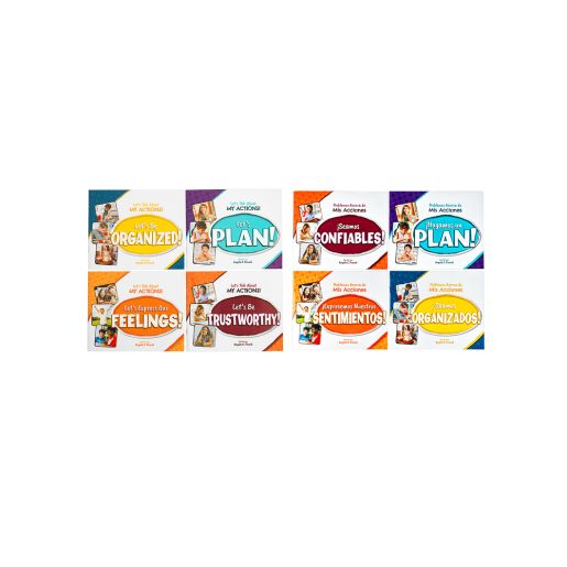 Excellerations® English & Spanish Let's Talk About My Actions Book Set - 8 books