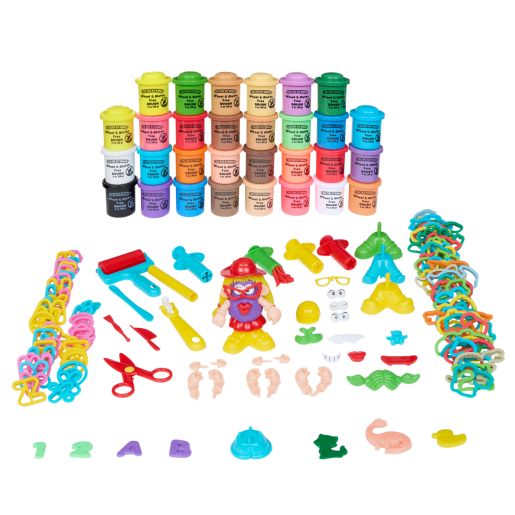 Colorations®Mega Tool & Dough Collection, Set of 24 Dough Tubs & 88 Dough Accessories