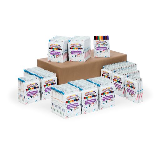 Colorations® Classroom Value Bulk Chubby Markers, 8 Colors, 96 Packs