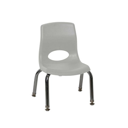 Angeles® MyPosture Chair 8" Gray w-Chrome Leg and Swivel Nylon Glide