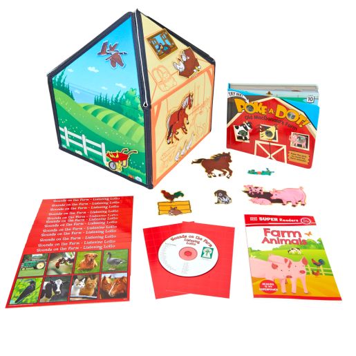 Felt Farm Set with Books - 4 items 175 pieces
