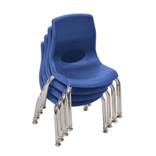Angeles® MyPosture™ Plus 8" Chair - Blue with Chrome Legs - Set of 4