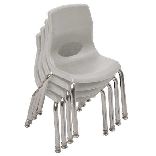 Angeles® MyPosture™ Plus 10" Chair - Gray with Chrome Legs - Set of 4