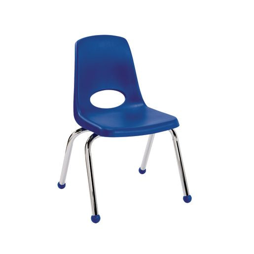 14" Stack Chair with Ball Glides - Blue, Set of 6