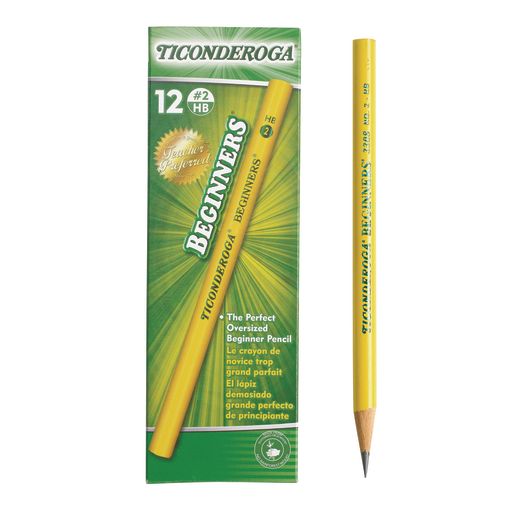 Ticonderoga® Beginners® No.2 Pencils - Without Erasers, Set of 12