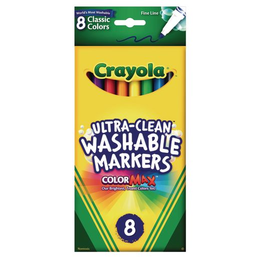 Crayola® Fine Tip Ultra-Clean Washable™ Markers - Set of 8