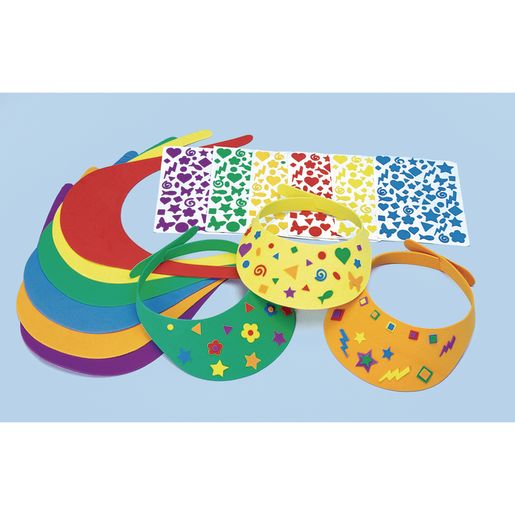 Colorations® Fun Foam Visors Craft Kit - Set of 12