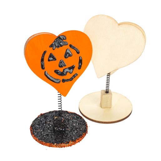 Colorations® Wooden Bobble Heart Note Holders - Set of 12