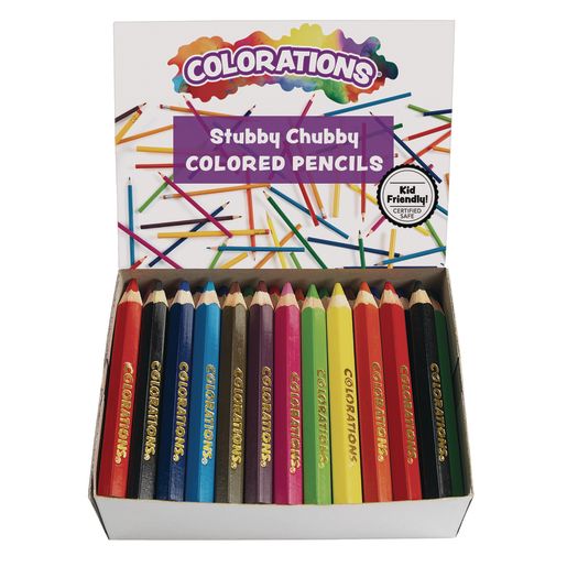 Colorations® Stubby Chubby Colored Pencils - Set of 48