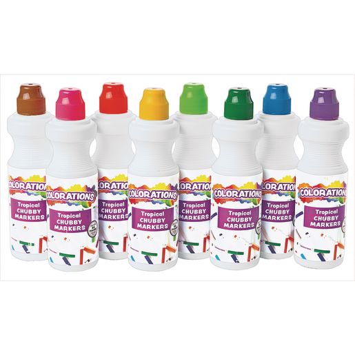 Colorations® Tropical Chubbie Markers - Set of 8