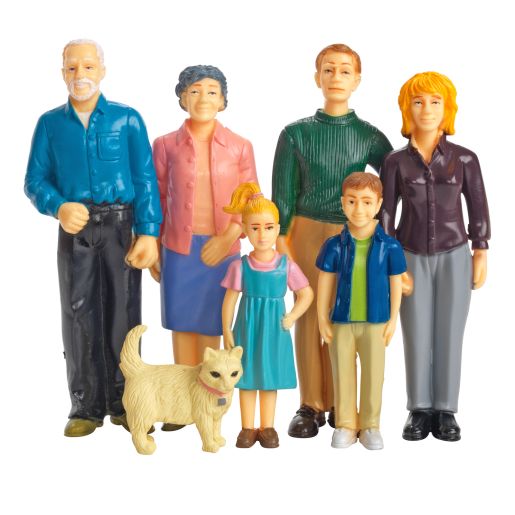 Excellerations® Pretend Play Figures - Extended Caucasian Family