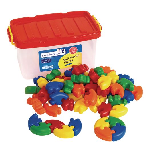 Excellerations® Soft Puzzle Pieces - 62 Pieces