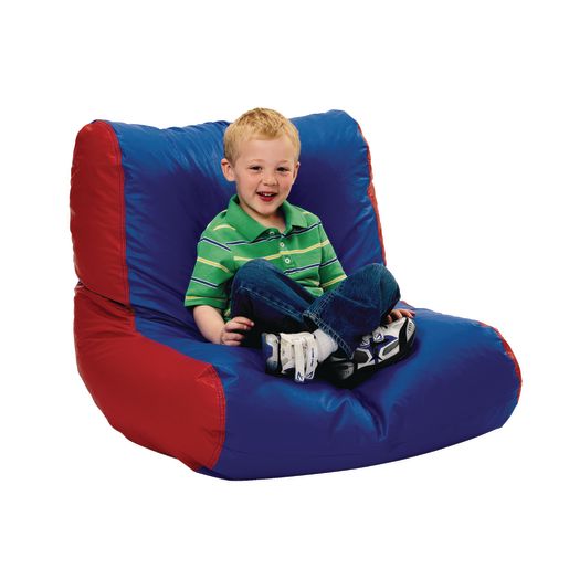 Youth High-Back Beanbag Chair - Red-Blue