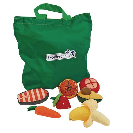 Excellerations® Yummy Plush Pretend Play Food - 25 Pieces