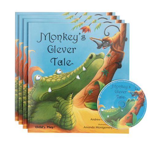 "Monkey's Clever Tale" - 4 Paperback Books and 1 CD