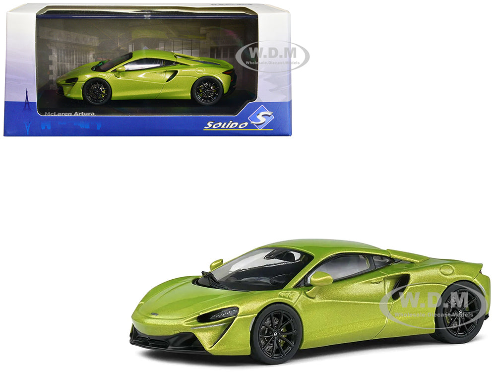 McLaren Artura Hybrid Supercar Light Green Metallic 1-43 Diecast Model Car by Solido