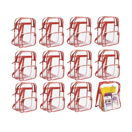 Discount School Supply® Premium Clear Student Backpack - Set of 12