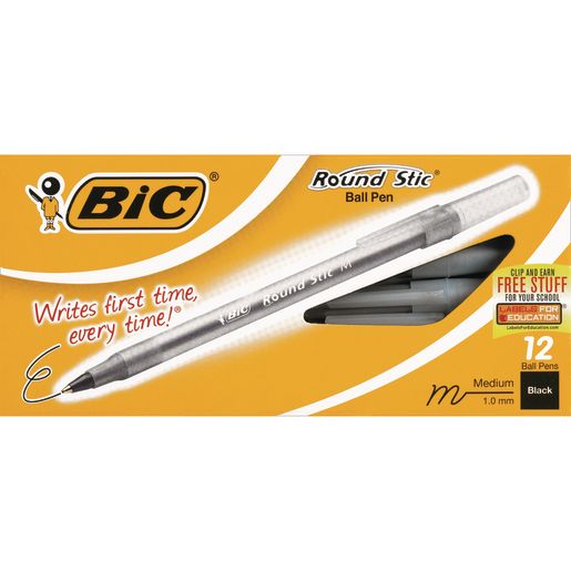 Bic® Round Stic® Pens - Black