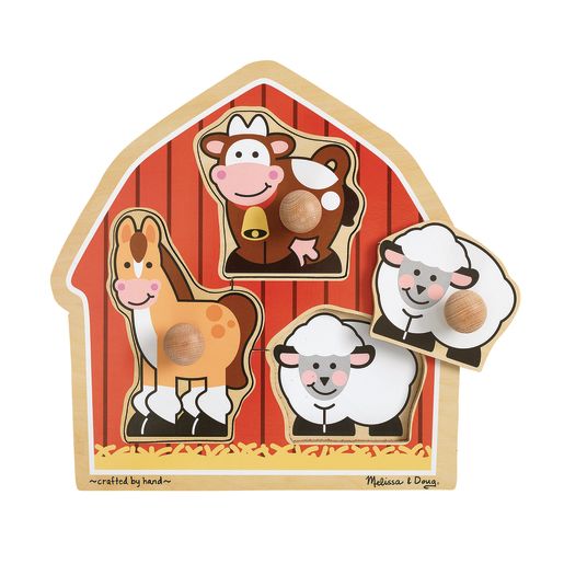 Jumbo Knob Puzzle - Barnyard Animals