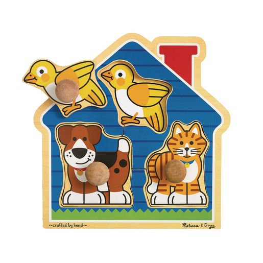 Jumbo Knob Puzzle - House Pets