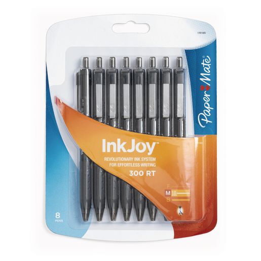 Paper Mate® InkJoy® Black Medium Point Retractable Pens - Set of 8