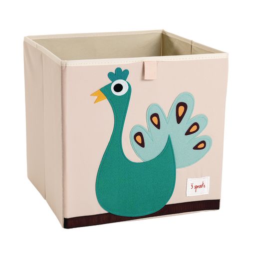 Infant-Toddler Animal Storage Bin Peacock Design