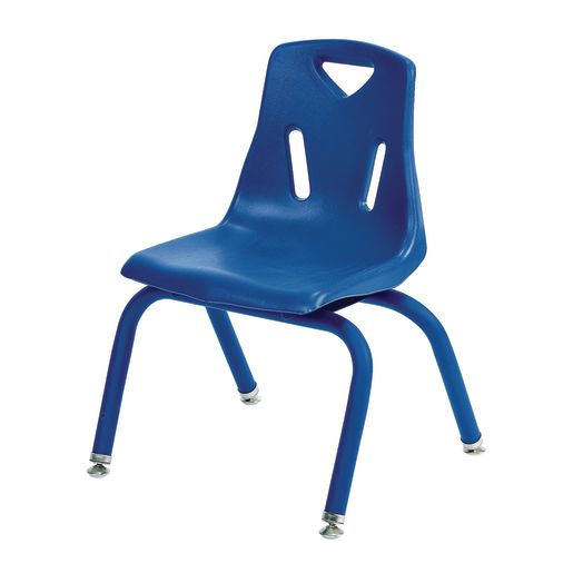 Single 12" Berries® Stacking Chairs with Matching Legs - Blue