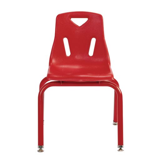 Single 14" Berries® Stacking Chairs with Matching Legs - Red