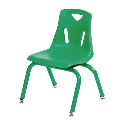 Single 14" Berries® Stacking Chairs with Matching Legs - Green