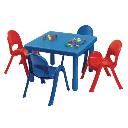 Angeles® MyValue™ Set - 28"Sq. x 12"H with Four 5"H Chairs - Blue