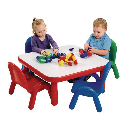 Angeles® BaseLine® Toddler 30" Square Table and Chair Set in Blue